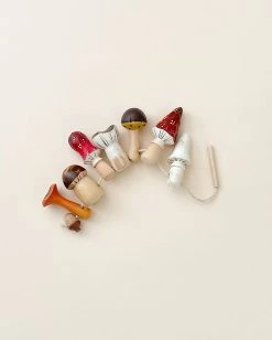 Gnezdo *New* Handmade Wooden Mushroom Lacing Toy
