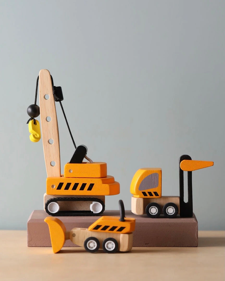 Plan Toys Wooden Construction Vehicles 3 Plan Toys Wooden Construction Vehicles