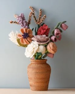 Odin Parker Felt Flowers In A Vase *New*