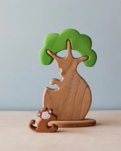 Odin Parker Handmade Wooden Tree With Monkey