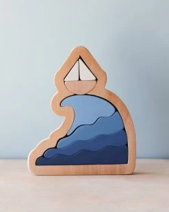 L And Wood *New* Handmade Wooden Ocean Puzzle And Stacker