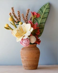 Odin Parker *New* Felt Flowers In A Vase