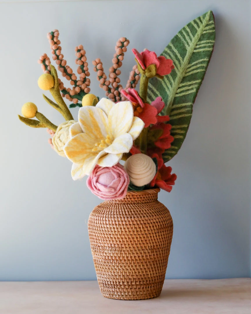 Odin Parker *New* Felt Flowers In A Vase 3 Odin Parker *New* Felt Flowers In A Vase