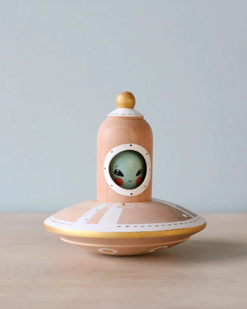 Odin Parker Handmade Wooden UFO With Alien 3 Odin Parker Handmade Wooden UFO With Alien