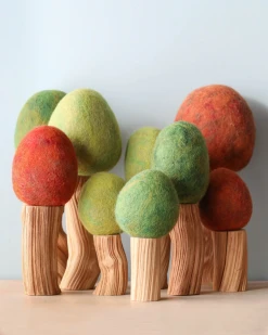 Papoose *New* Handmade Wood & Felt Trees