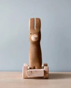 Odin Parker Exclusive *New* Handmade Wooden Bunny Push Toy With Built-In Magnets