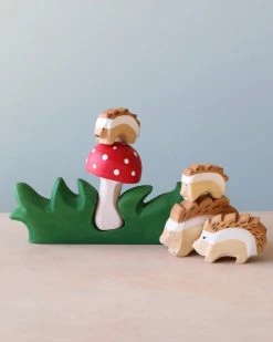 Odin Parker Hedgehog Family & Mushroom Set