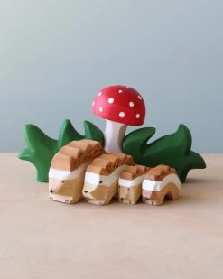 Odin Parker Hedgehog Family & Mushroom Set