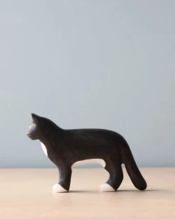 Forest Melody Handmade Wooden Black Cat *New*