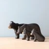Forest Melody *New* Handmade Wooden Black Bear Family