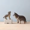 Forest Melody *New* Handmade Wooden Wolves