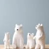 Pole Pole *New* Wooden Polar Bear Family 2 Pole Pole *New* Wooden Polar Bear Family