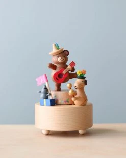 Wooderful Life *New* Mini Wooden Party Music Box
