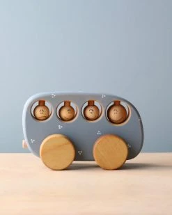 Friendly Toys Handmade Wooden Bus Toy *New*