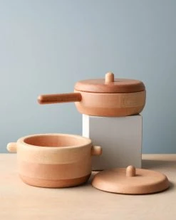 Tateplota Handmade Wooden Pot & Pan *New*