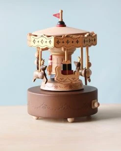 Wooderful Life *New* Christmas Carousel Music Box