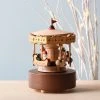 Wooderful Life *New* Christmas Carousel Music Box 2 Wooderful Life *New* Christmas Carousel Music Box