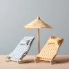 Maileg Beach Chairs & Umbrella 1 Maileg Beach Chairs & Umbrella