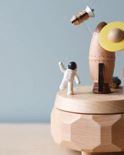 Wooderful Life Pre-order: Wooden Spaceship Music Box (ships End Of July)