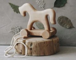 Tateplota Handmade Wooden Horse Pull Toy *New*