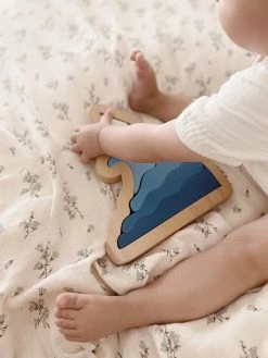 L And Wood *New* Handmade Wooden Ocean Puzzle And Stacker