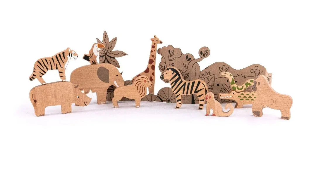 Bajo Toys | Wooden Safari Animals *New* 4 Bajo Toys | Wooden Safari Animals *New*