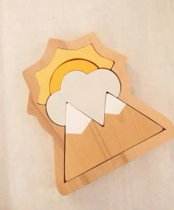L And Wood Handmade Wooden Mountain Puzzle And Stacker *New*