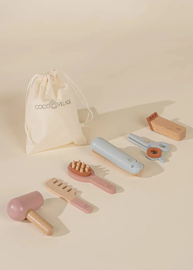 Coco Village Wooden Hair Dresser Set *New* 3 Coco Village Wooden Hair Dresser Set *New*