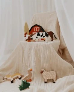 L And Wood Handmade Wooden Farm Animals