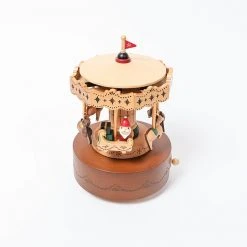 Wooderful Life *New* Christmas Carousel Music Box