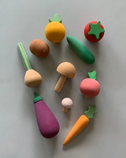 Raduga Grez *New* Handmade Wooden Vegetable Set