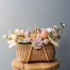 Odin Parker *New* Large Basket Of Felt Spring Flowers 1 Odin Parker *New* Large Basket Of Felt Spring Flowers