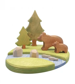 Brin D'Ours | Handmade Wooden Bear River Set
