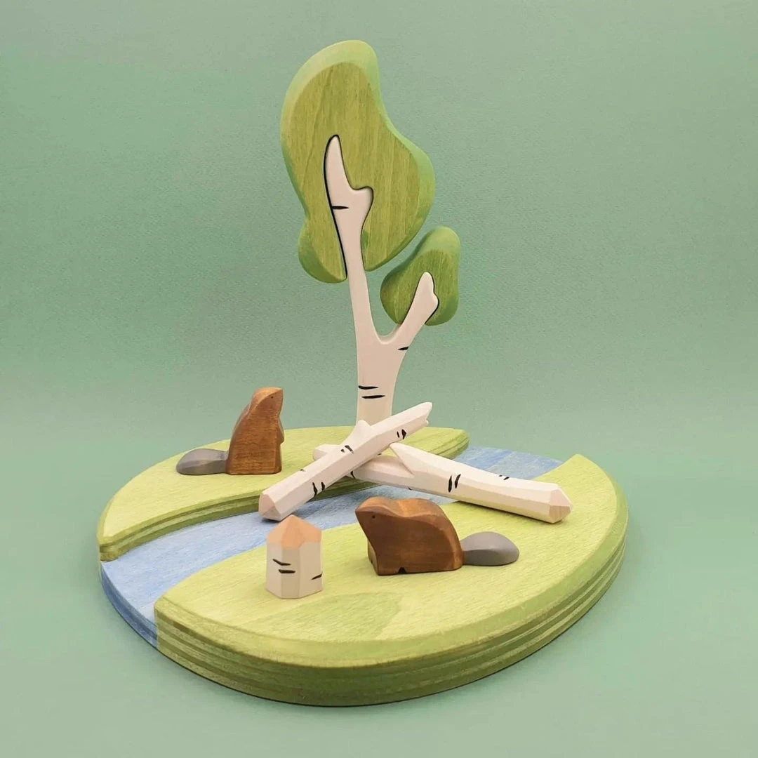 Brin D'Ours | Handmade Wooden Beaver River Set 4 Brin D'Ours | Handmade Wooden Beaver River Set