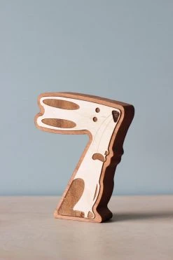 Circle Solid *New* Wooden Animal Numbers (0-9) - Made In USA