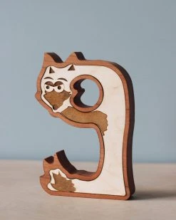 Circle Solid *New* Wooden Animal Numbers (0-9) - Made In USA