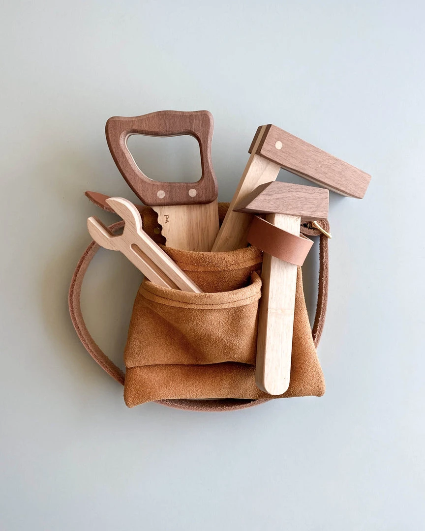 Odin Parker Wooden Tools & Suede Tool Belt *New* 4 Odin Parker Wooden Tools & Suede Tool Belt *New*