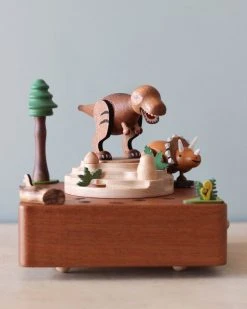 Wooderful Life Wooden Dinosaur Music Box *New*