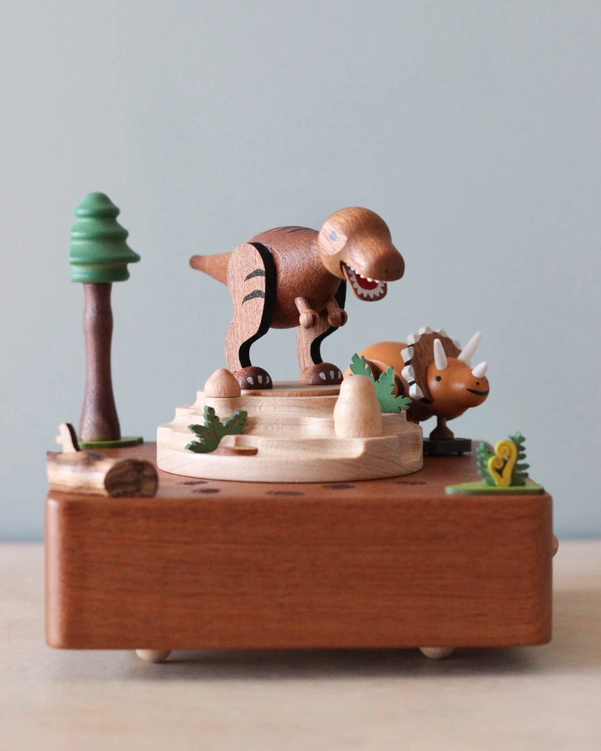 Wooderful Life Wooden Dinosaur Music Box *New* 3 Wooderful Life Wooden Dinosaur Music Box *New*