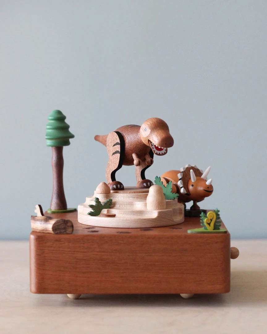 Wooderful Life Wooden Dinosaur Music Box *New* 4 Wooderful Life Wooden Dinosaur Music Box *New*