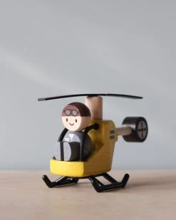 Plan Toys Wooden Helicopter & Pilot