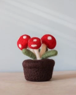 Odin Parker Mini Felt Potted Mushroom *New*