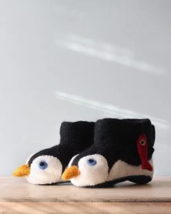 Odin Parker *New* Handmade Wool Penguin Slippers