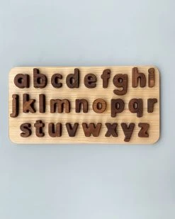 Oyuncak Lowercase Walnut Alphabet Puzzle *New*