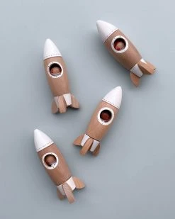 Vendor-unknown Handmade Wooden Rocket & Astronaut