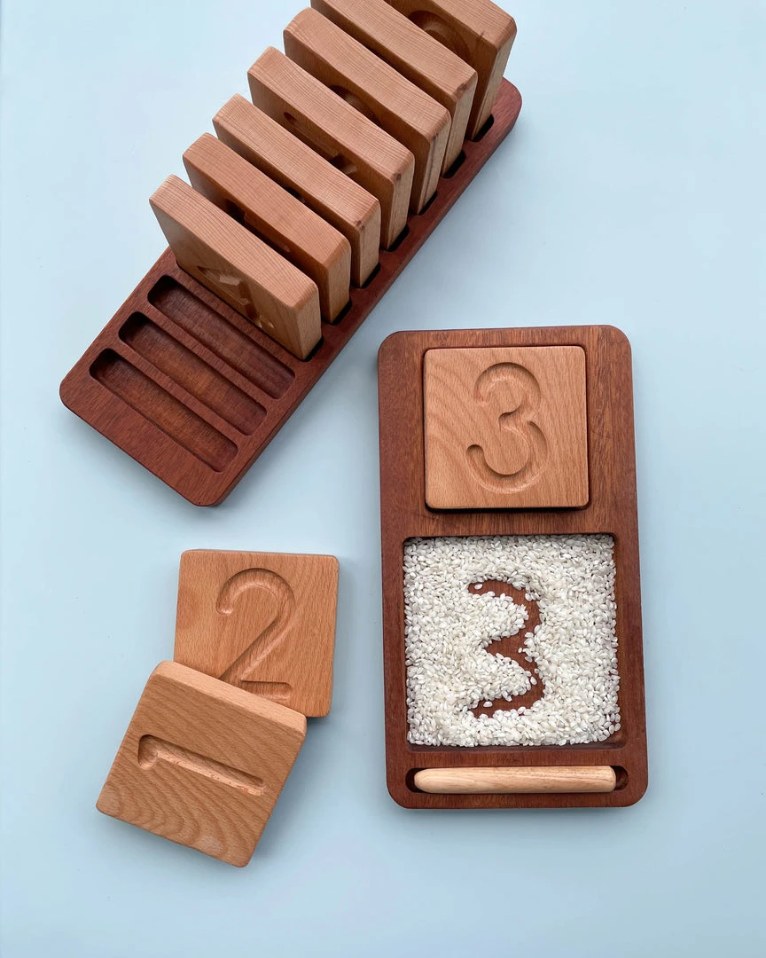 Odin Parker Exclusive *New* Wooden Counting & Tracing Tray - Made In USA 3 Odin Parker Exclusive *New* Wooden Counting & Tracing Tray - Made In USA