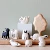 T-Lab Handmade Tiny Wooden Forest Animals Wooden Toys