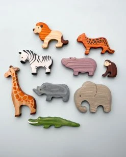 Mikheev Manufactory Handmade Wooden Safari Animals