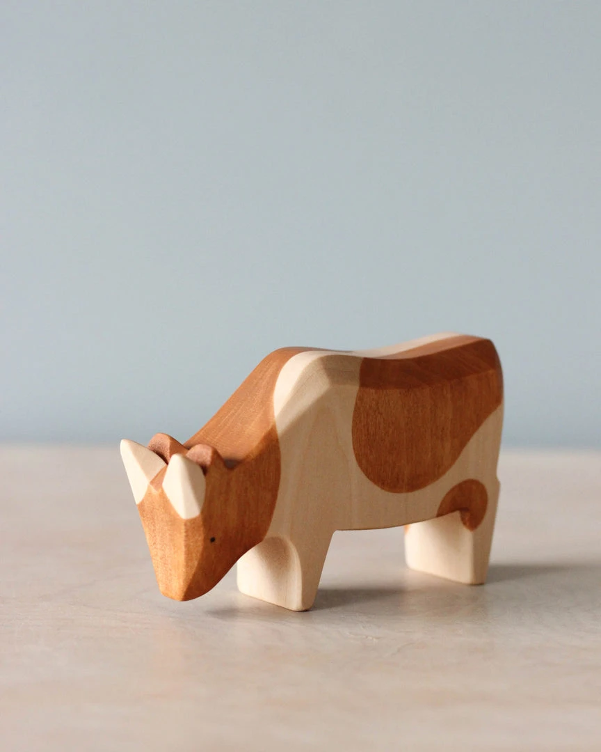 *New* Brin D'Ours | Handmade Spotted Brown Cow Set 5 *New* Brin D'Ours | Handmade Spotted Brown Cow Set