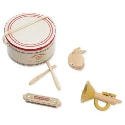 Konges Sløjd Wooden Drum & Instruments Set 7 Konges Sløjd Wooden Drum & Instruments Set